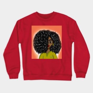 Cute black girl digital art Crewneck Sweatshirt